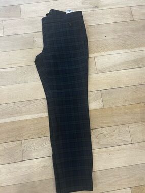 Banana Republic Navy & Green Plaid Pants (never worn)